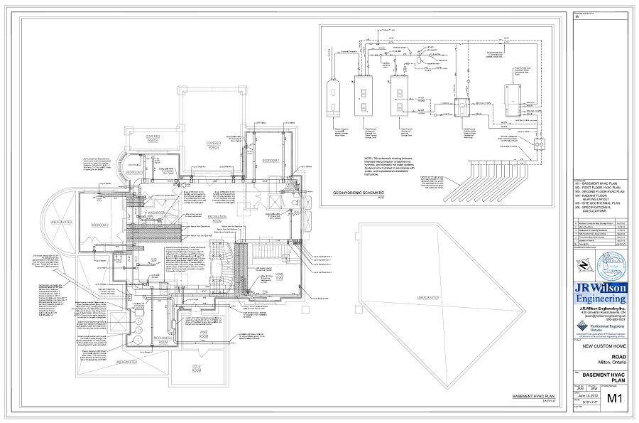 HVAC drawings & calculations for Residential permit Ontario